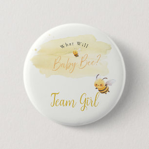 Bienen-Geschlechtsenthüllungs-Button Team Mädchen Button