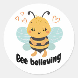 "Bienen glauben" motivierend Runder Aufkleber