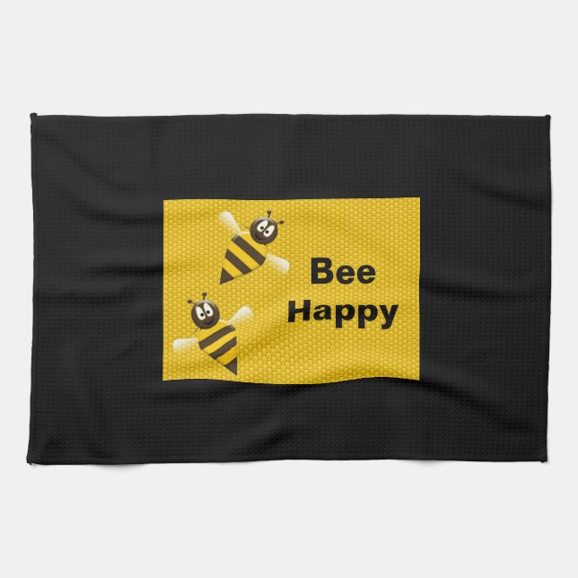Bienen-glückliche Hummel-Geschirrtücher Geschirrtuch (Horizontal)