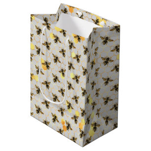 Bienen Gold Honeycomb Mittlere Geschenktüte