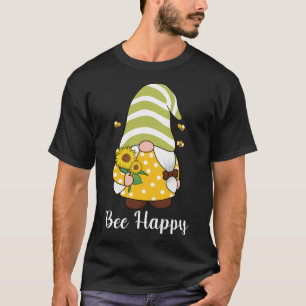 Bienen Happy Gnome Frühlingsblumen Gnome T-Shirt