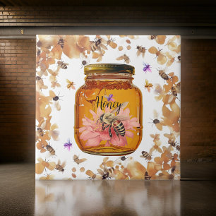 Bienen Honey Jar personalize   KERAMIK Fliese