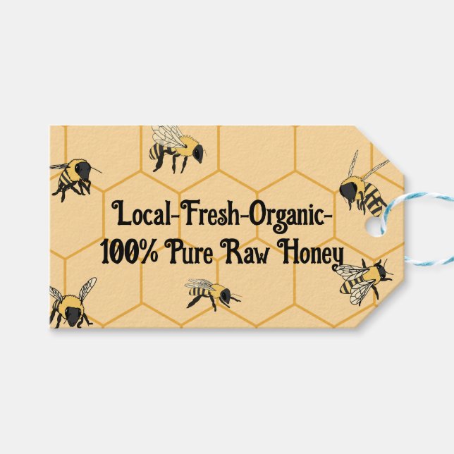 Bienen Honeycomb Aviary Bear Farm Geschenkanhänger (Vorderseite (Horizontal))