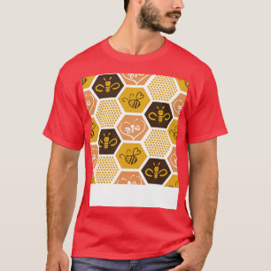 Bienen Honeycomb Bienenzüchter Geschenke T-Shirt