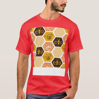 Bienen Honeycomb Bienenzüchter Geschenke T-Shirt