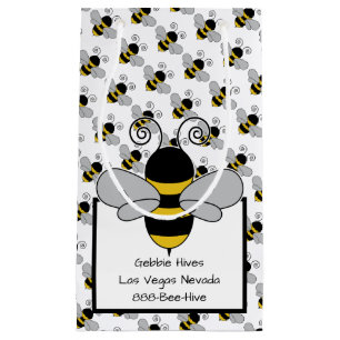 Bienen-Honig-Biene mit Textblock Kleine Geschenktüte