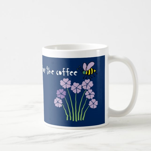 Bienen-Honigbienen-Hummel-Blumen - Kaffee-Tasse Kaffeetasse (Rechts)