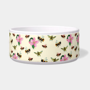 Bienen & Hummeln & Rosa Frühlingsblüten Napf