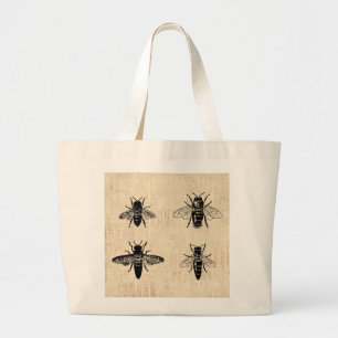 Bienen Illustration Antique Biene Art Vintages Des Jumbo Stoffbeutel