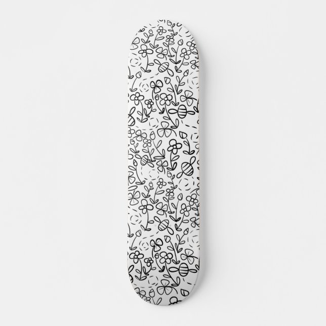 Bienen im Garten Skateboard (Vorne)