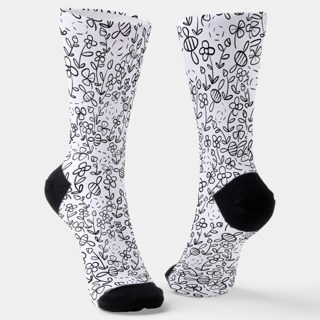 Bienen im Garten Socken (Gewinkelt)