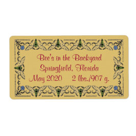 Bienen im Hinterhof Honey Jar Adressaufkleber