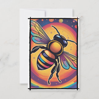 Bienen im Weltraum Flat Danke Karte