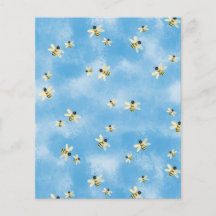 Bienen in einem blauem Himmelsbuch