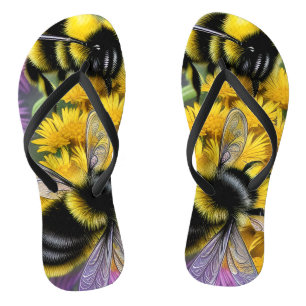 Bienen in einer Blume Flip Flops
