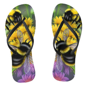 Bienen in einer Blume Flip Flops