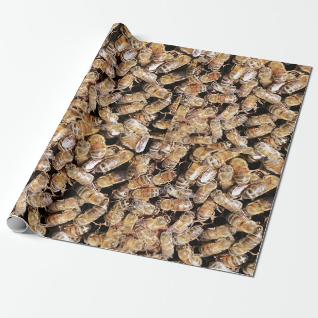 Bienen-Insekten-Packpapier Geschenkpapier (Ungerollt)