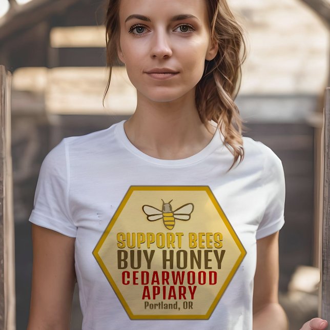 Bienen kaufen Honey Farmer's Market Bee Apiary T-Shirt (Von Creator hochgeladen)