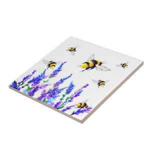 Bienen-Keramik Tile Frühlingsblumen Fliese