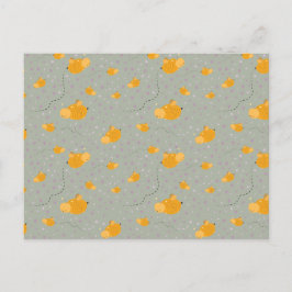 Bienen Liebe Bee Happy Postcard - Green Postkarte
