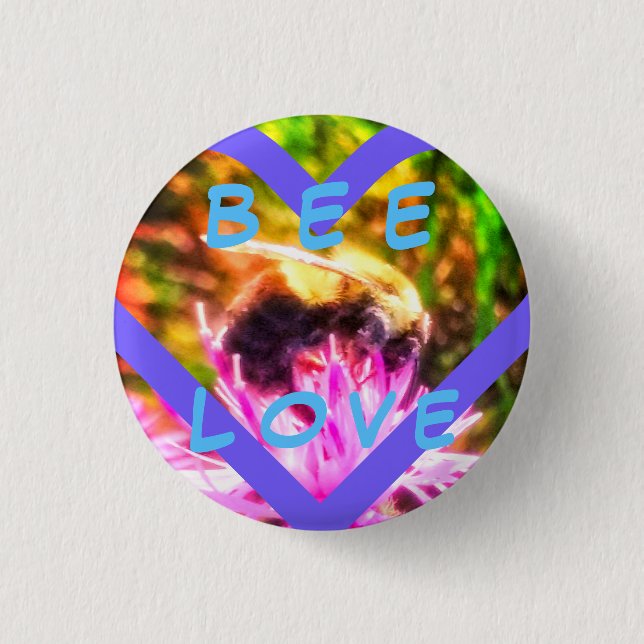 BIENEN-LIEBE-KLEINES BUTTON (Vorderseite)