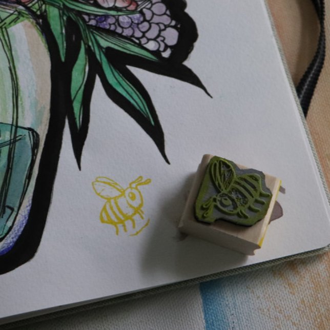 Bienen Liebe Niedliche Imkerin Lovers Bienen Kunst Gummistempel (Von Creator hochgeladen)