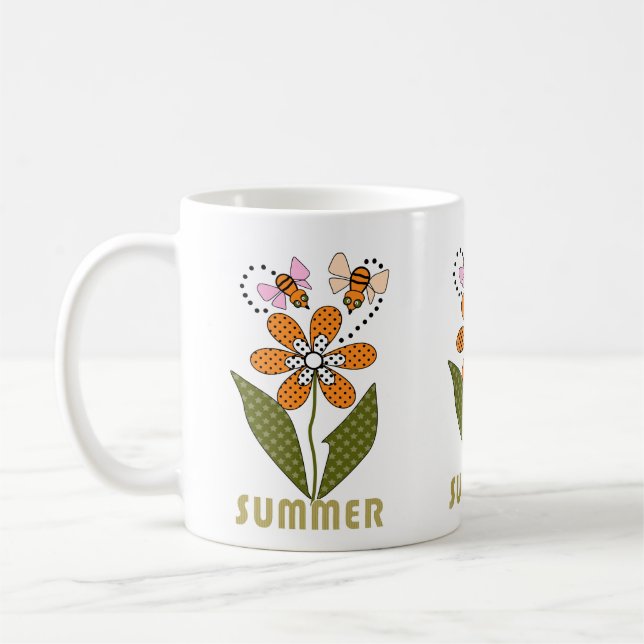 Bienen Liebe Sommer und ich auch Kaffeetasse (Links)