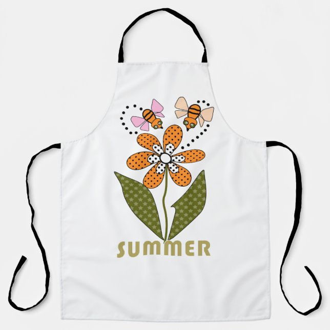 Bienen Liebe Sommer und ich auch Schürze (Vorderseite)
