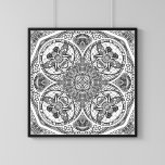 Bienen Mandala Naturkunst Print on Custom Color Poster<br><div class="desc">Brighten Sie jeden Raum mit diesem prächtigen Blumendruck Mandalas mit handgezeichnet Blume, Mustern und Bienen. Dieses atemberaubende, quadratisch gestaltete Plakatbild enthält ein originales, quadratisch gezeichnetes Design, ein aufwändig detailliertes, weißes Mandala-Design, das auf einem individuell anpassbaren Farbhintergrund Ihrer Wahl dargestellt wird (geben Sie den Editor ein, um zu wählen). Laden Sie...</div>