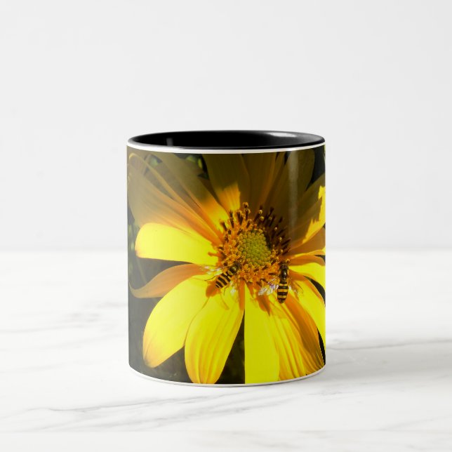 Bienen N Sunflowers Tasse (Mittel)