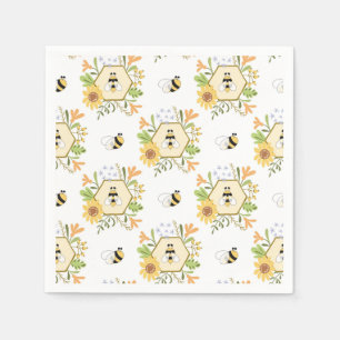 Bienen-Papier-Servietten, Honeybee-Baby-Party Serviette