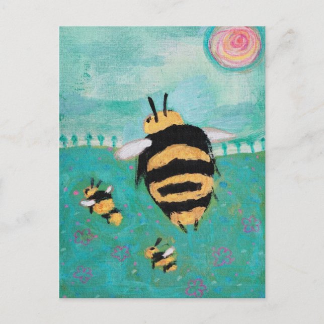 Bienen Postkarte (Vorderseite)