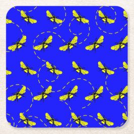 Bienen Rechteckiger Pappuntersetzer