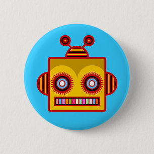 Bienen-Roboter-Spaß-Knopf Button
