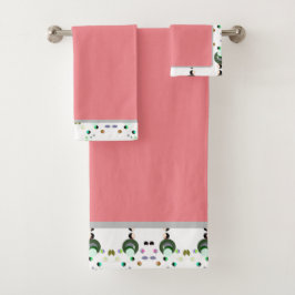 Bienen Rosa 2 Badehandtücher Set