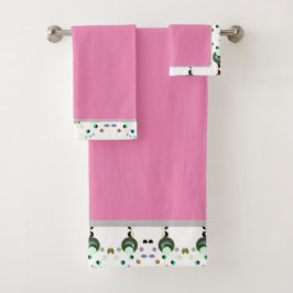 Bienen Rosa Badehandtücher Set