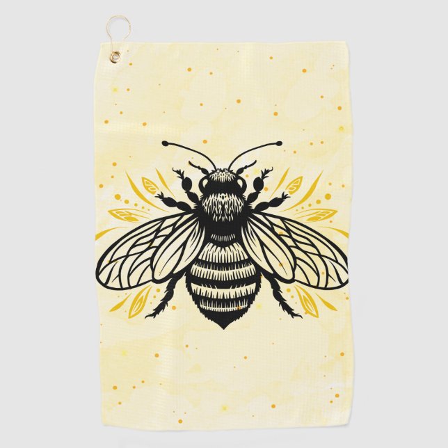 Bienen-schönes Golfhandtuch (Vorderseite)