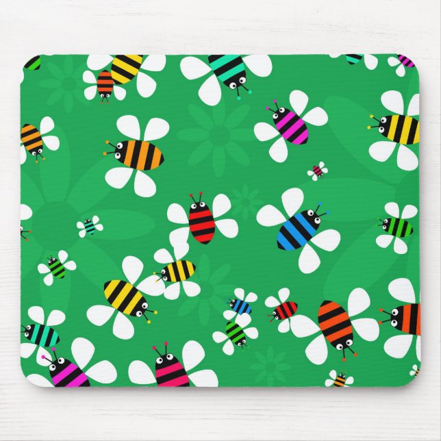 Bienen-Schwarm Mousepad (Vorne)