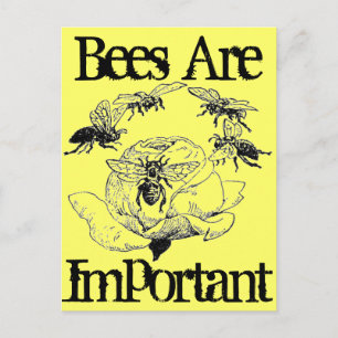 Bienen sind wichtige Postkarten