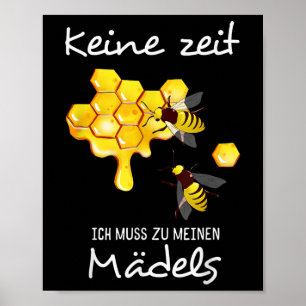 Bienen Tierschutz, Honig Motive, Tiere, Garten Poster