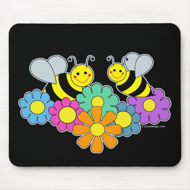 Bienen u. Blumen Mousepad (Vorne)