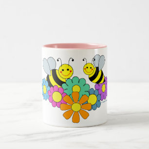 Bienen u. Blumen Zweifarbige Tasse