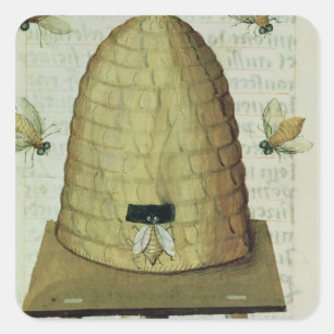 Bienen und Bienen Quadratischer Aufkleber