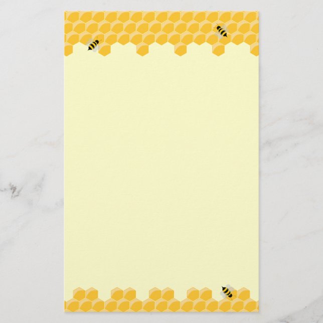 Bienen- und Bienenwabenbriefpapier Briefpapier (Vorderseite)