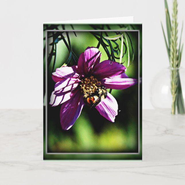 Bienen und Blume benötigen einander Karte (Vorderseite)