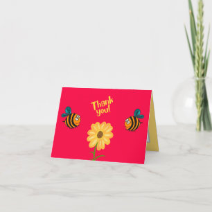 Bienen und Blume Dankeskarte
