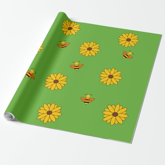 Bienen und Blume Geschenkpapier (Ungerollt)
