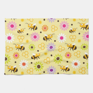 Bienen und Blume Geschirrtuch