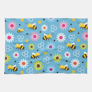 Bienen und Blume Geschirrtuch