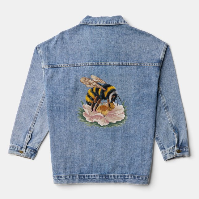 Bienen und Blume Jeansjacke (Rückseite)